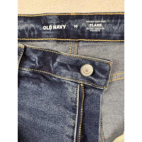 Old Navy Women's Flare Jeans High-Rise Secret-Smooth Pockets Blue Size 10 - Picture 3 of 11